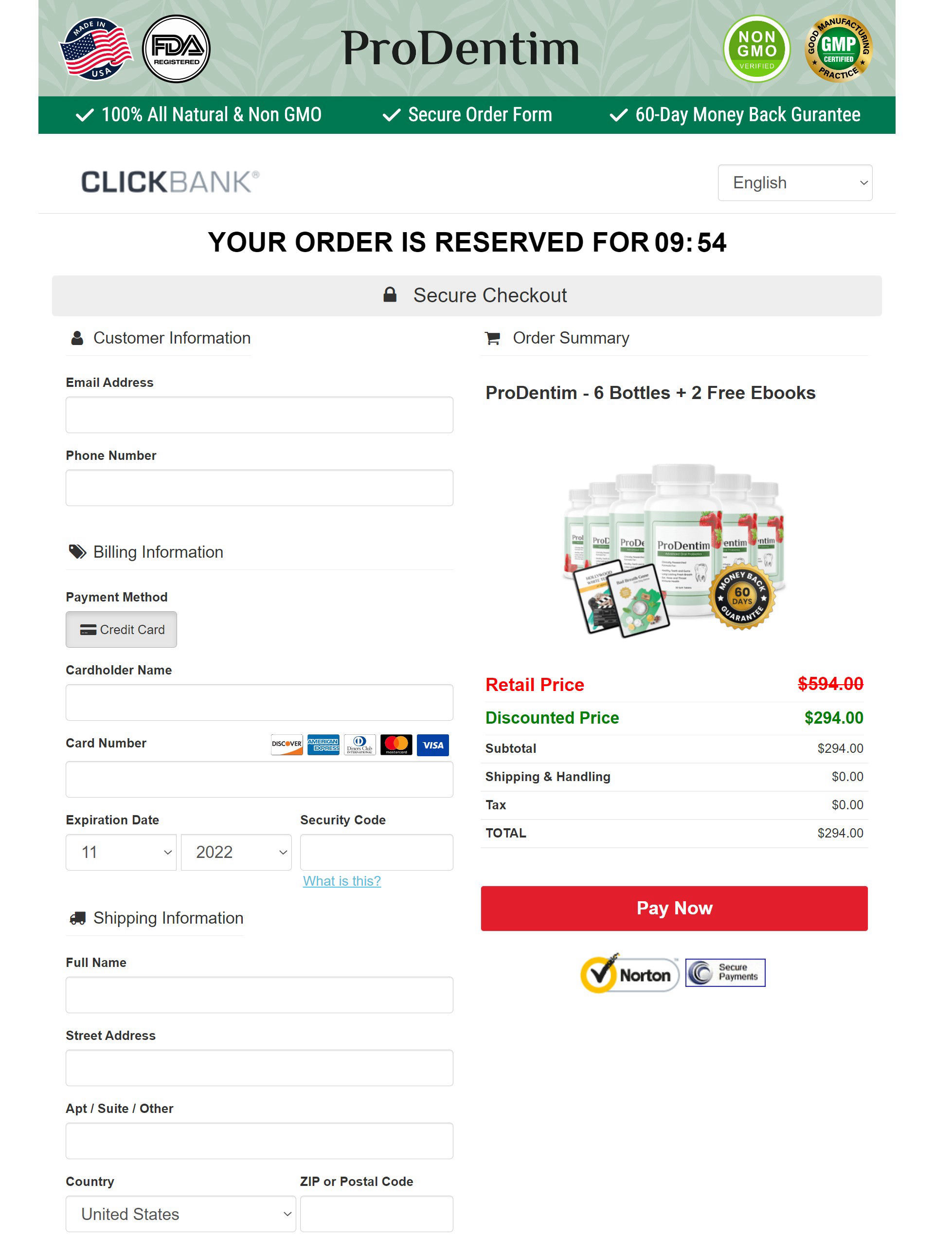 ProDentim secure official order page
